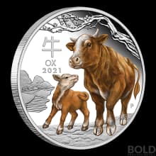 2021 Perth Lunar Year of the Ox 1 oz Silver Trio 3-Coin Set