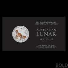 2022 Perth Lunar Tiger Sydney Expo 1/4 oz Silver Colored (In Card)