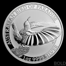 2018 Silver 1 oz Australia Perth Bird of Paradise Riflebird