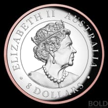 2021 Perth Koala 5 oz Silver Proof HR Gilded (Rose Gold)