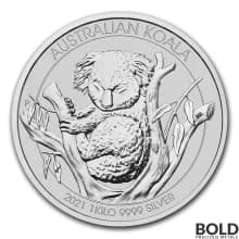 2021 Silver 1 Kilo Australia Perth Koala