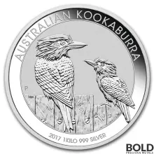 2017 Silver 1 Kilo Australia Perth Kookaburra
