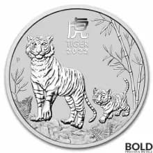 2022 Australia Perth Lunar Year of the Tiger 1 oz Silver BU