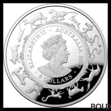 2022 Australian Year of the Tiger 1 oz Silver Proof Domed Coin