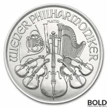 2022 Austria Philharmonic 1/25 oz Platinum BU