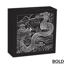 2024 1 oz Perth Lunar Dragon Gilded Silver Coin (Presentation Case)