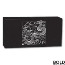 2024 3 oz Perth Lunar Dragon Trio Gilded Silver Coin (Presentation Case)