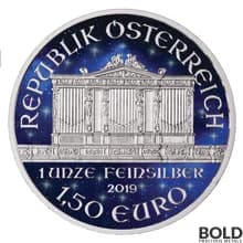 2019 Silver 1 oz Austria Philharmonic Glowing Galaxy