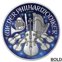 2019 Silver 1 oz Austria Philharmonic Glowing Galaxy