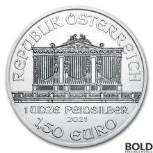 2021 Austria Philharmonic 1 oz Silver BU
