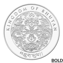 2021 Bhutan Lunar Year of the Ox Silver BU 1 oz