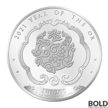 2021 Bhutan Lunar Year of the Ox Silver BU 1 oz