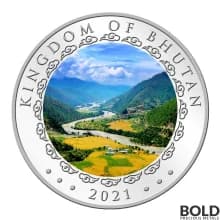 2021 Bhutan Lunar Year of the Ox Silver Proof 1 oz-Impaired