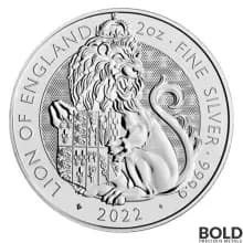 2022 Britain Tudor's Beasts Lion 2 oz Silver BU