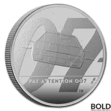 2020 UK 1 oz Silver James Bond 007 R2 (Pay Attention) Proof