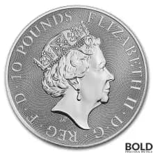 2019 Silver Great Britain Queen's Beasts (The Unicorn) - 10 oz