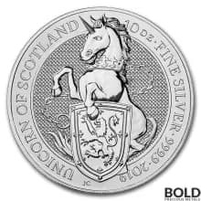 2019 Silver Great Britain Queen's Beasts (The Unicorn) - 10 oz