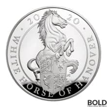 2020 Britain Queen's Beasts White Horse Hanover 5 oz Silver Proof