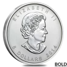 2014 Silver Canadian Birds of Prey Bald Eagle - 1 oz-Impaired