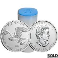 2014 Silver Canadian Birds of Prey Bald Eagle - 1 oz-Impaired