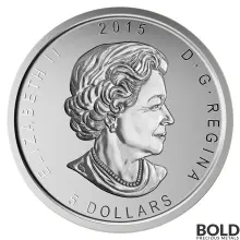 2015 Silver Canadian Birds of Prey Great Horned Owl - 1 oz-Impaired