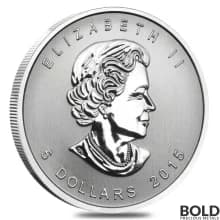 2015 Silver Canadian Birds of Prey Red-Tailed Hawk - 1 oz-Impaired