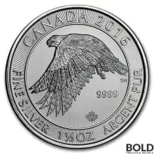 2016 Silver 1.5 oz Canada White Falcon
