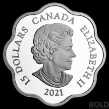 2021 Canada $15 Lunar Lotus Year of the Ox 26.7g Silver Proof