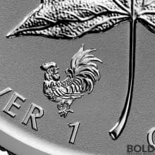 2017 Silver 1 oz Canada Maple Leaf Rooster Privy