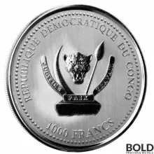 2022 Silver 1 oz Congo Shoebill Stork Coin BU