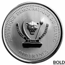2022 Silver 1 oz Congo Shoebill Stork Coin BU