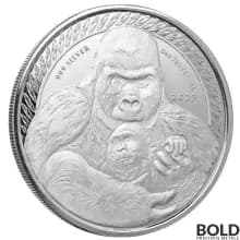 2023 Silver 1 oz Congo Gorilla BU Coin
