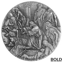 2022 Silver 2 oz Fiji Jesus Healing the Sick Biblical Series Coin