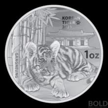 2021 South Korean Tiger 1 oz Silver BU