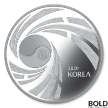 2020 South Korean Silver Taekwondo Proof - 1 oz