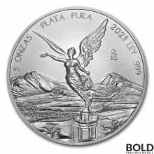2021 Mexican Libertad 5 oz Silver BU