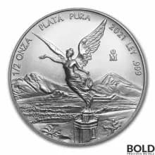 2021 Mexican Libertad 1/2 oz Silver BU