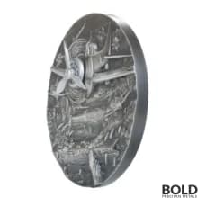 2021 Silver 2 oz Niue Sea Battles: Battle of Midway Coin Antiqued