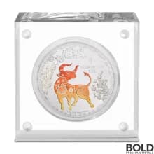 2021 Niue Lunar Year of the Ox 1 oz Silver Colored Proof