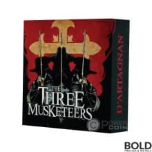 2022 Silver 2 oz Niue Three Musketeers: D´Artagnan HR Antiqued Coin