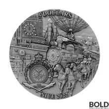 2022 Niue 3 oz Silver Around the World in 80 Days 150th Anniversary Coin