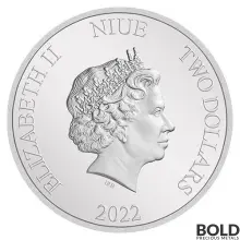 2022 Niue Hawksbill Turtle 1 oz Silver BU