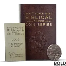 2023 2 oz The Tower of Babel Biblical Series Silver Coin