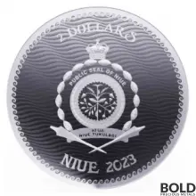 2023 Silver 1 oz Niue Jolly Roger: Blackbeard BU