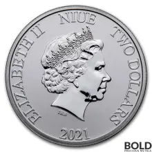 2021 Niue Hawksbill Turtle 1 oz Silver BU