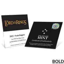 2021 Niue Lord Of The Rings Frodo Baggins 1 oz Silver Proof
