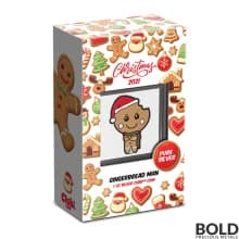 2021 Niue Chibi Gingerbread Christmas 1 oz Silver Proof