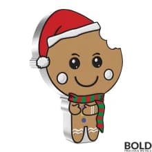 2021 Niue Chibi Gingerbread Christmas 1 oz Silver Proof