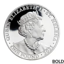 2021 St Helena Queens Virtues: Truth 1 oz Silver Proof