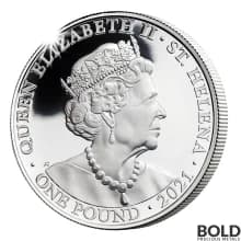 2021 St Helena Queens Virtues: Truth 1 oz Silver Proof